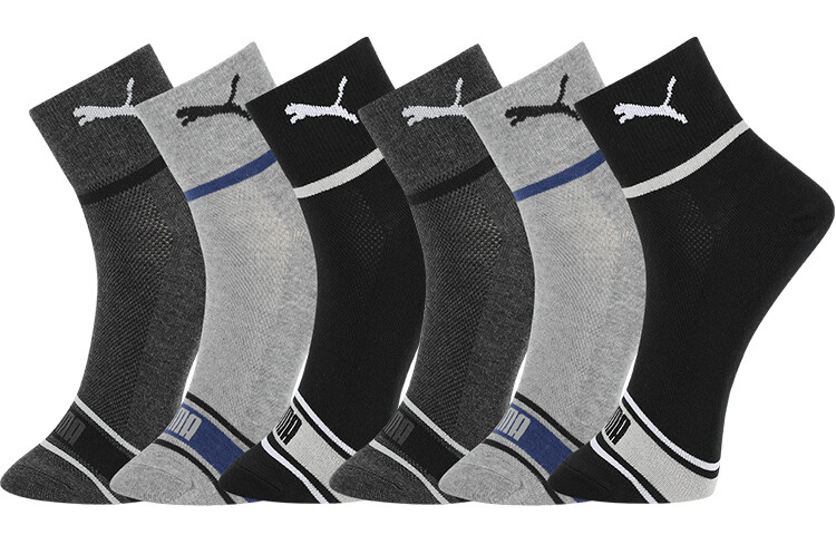 Мужские носки Puma, цвет 3 double (003 black / dark gray / light)