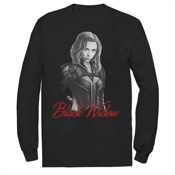 Мужская однотонная футболка Marvel Black Widow