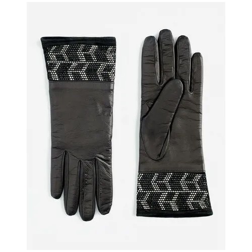 Перчатки Rindi, демисезон/зима, натуральная кожа, подкладка, размер 7, черный