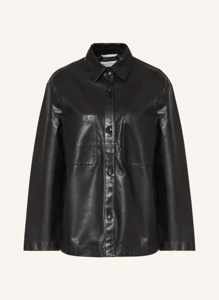 Кожаная рубашка Marc O'Polo, черный