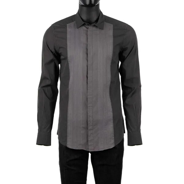 Рубашка приталенного кроя Dolce - Gabbana Sicilia, хлопковый серый 39 S 07725