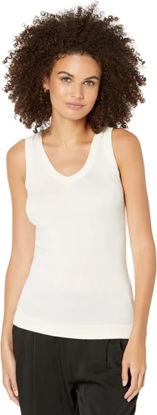 Майка Maya V-Neck Wide Binding Tank Michael Stars, цвет Chalk