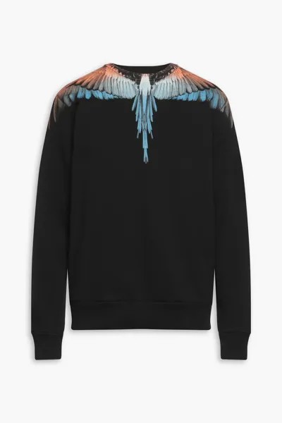 Толстовка из французской хлопковой махры с принтом Marcelo Burlon, оранжевый