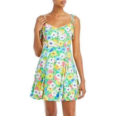 Женское повседневное мини-платье Aqua в стиле ретро с цветочным принтом BHFO 7293