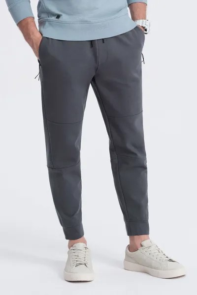 Спортивные брюки с карманами на молнии Ombre, серый