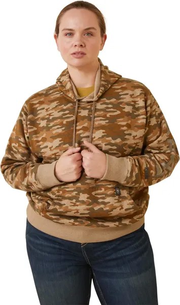 Худи Ariat Rebar Graphic Printed Hoodie, цвет Oatmeal Camo Print