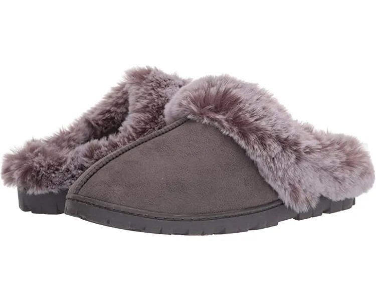 Слипперы Jessica Simpson Women's Faux Fur Clog - Comfy Furry Soft Indoor House Slippers with Memory Foam Jessica Simpson, серый