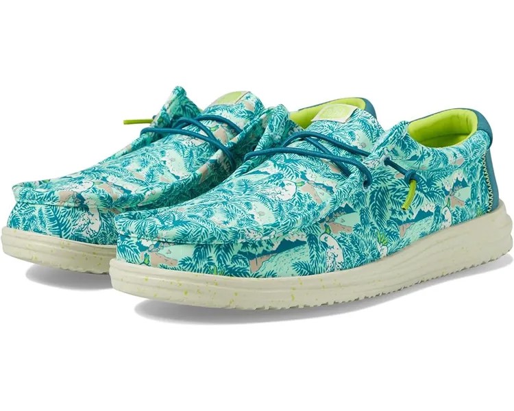 Лоферы Hey Dude Wally H2O Tropical, цвет Blue Tropical