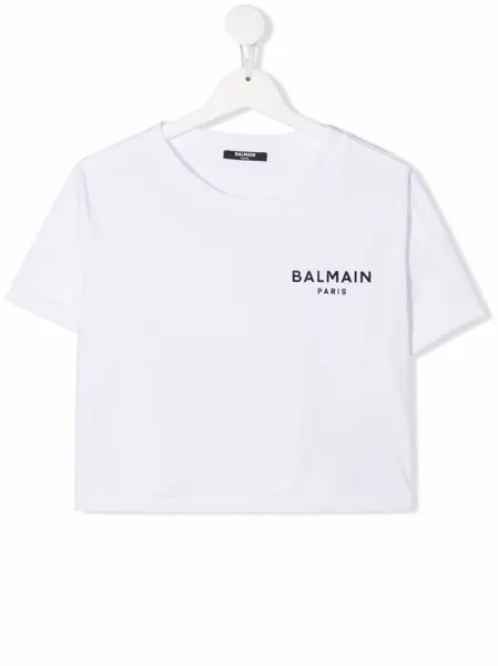 Balmain Kids футболка с логотипом