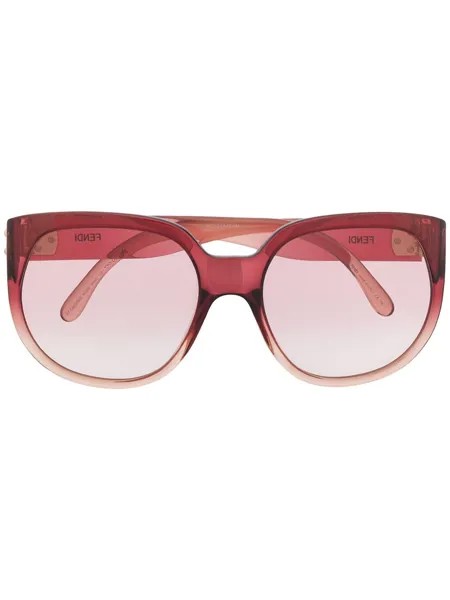 Fendi Eyewear солнцезащитные очки в массивной оправе с градиентными линзами