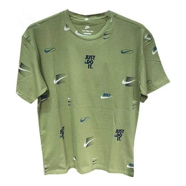 Футболка Nike Just Do It Logo T-Shirt 'Green', зеленый
