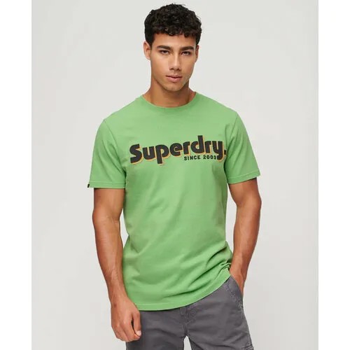 Футболка Superdry TERRAIN LOGO CLASSIC T SHIRT, 1 шт., размер S, зеленый