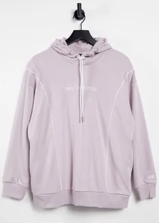 Худи сиреневого цвета с логотипом New Balance-Фиолетовый цвет