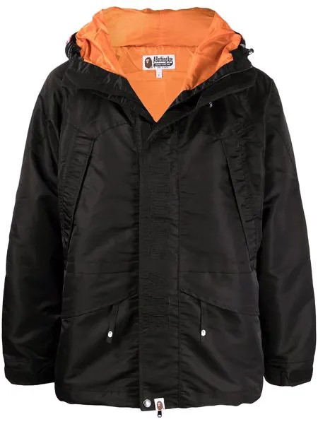 A BATHING APE® куртка с капюшоном и вышитым логотипом