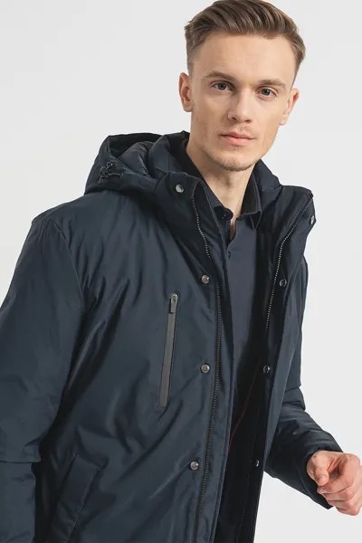 Зимняя куртка на синтепоне, с капюшоном и карманами Pierre Cardin, синий