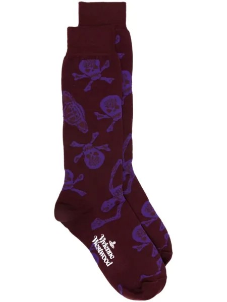 Vivienne Westwood носки Skull, красный