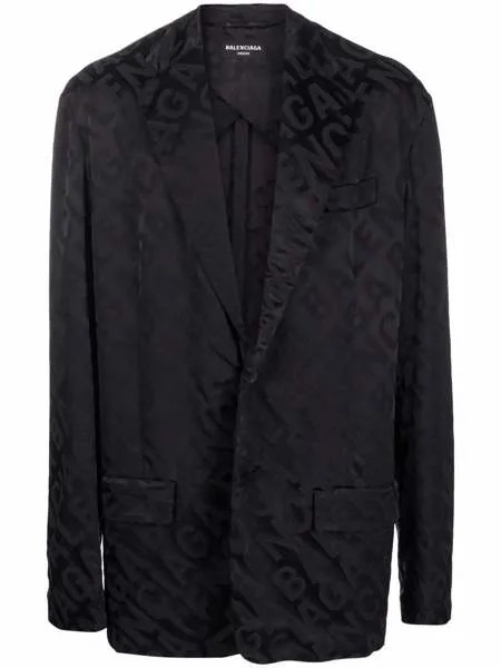 Balenciaga пиджак с жаккардовым логотипом