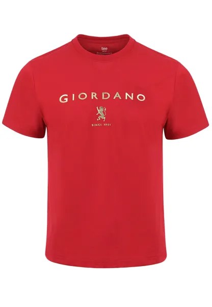 Футболка Giordano Signature Logo, красный