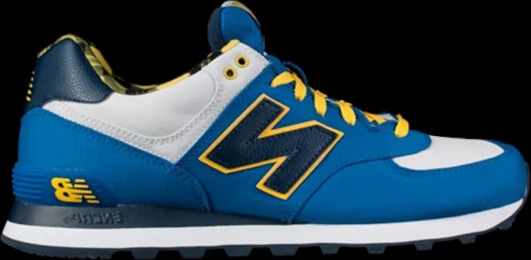 Кроссовки New Balance Ml574, синий/желтый