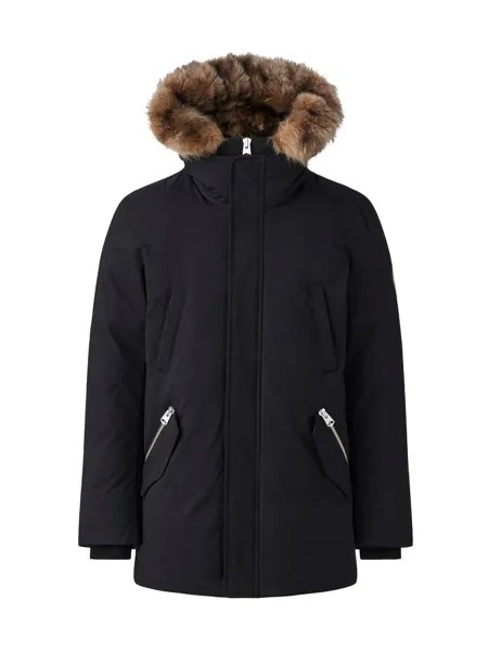 Пуховое пальто Edward с отделкой из овчины Mackage, черный
