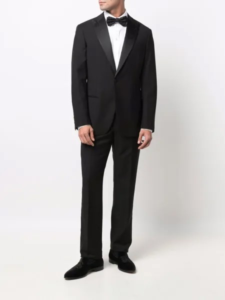 Giorgio Armani шелковый костюм-двойка, черный