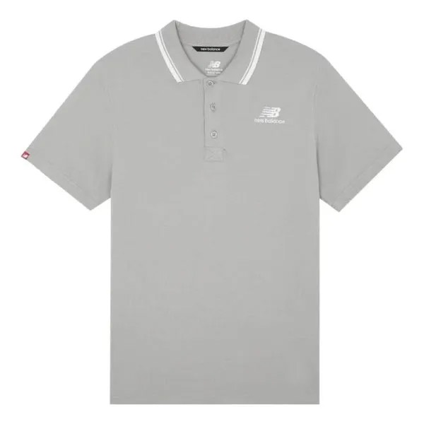 Рубашка поло с коротким рукавом New Balance, серый