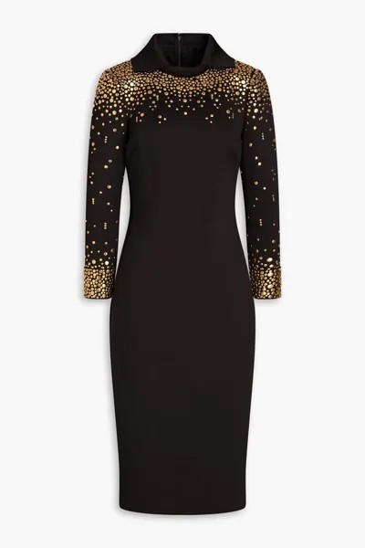 Платье с заклепками Badgley Mischka, черный