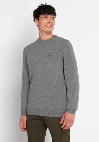 Свитер CREW NECK BLEND Lyle & Scott, темно-серый меланжевый