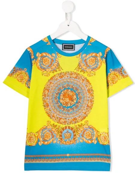 Versace Kids футболка с принтом Baroque