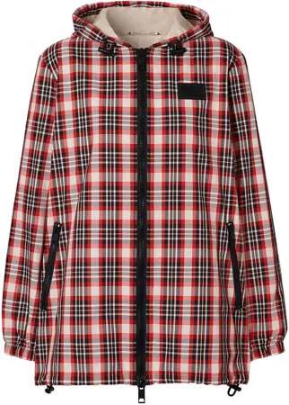 Burberry парка в клетку тартан с логотипом