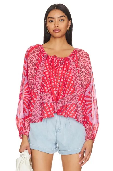 Топ Free People Elena Printed, цвет Fiery Red Combo