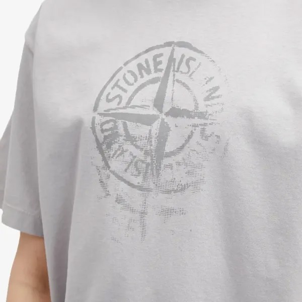 Stone Island Светоотражающая футболка с принтом