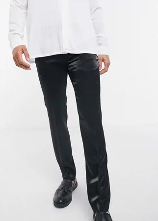 Черные блестящие брюки Twisted Tailor-Черный