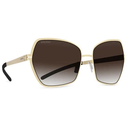 Солнцезащитные очки Gresso, квадратные, градиентные, с защитой от УФ, для женщин, золотой