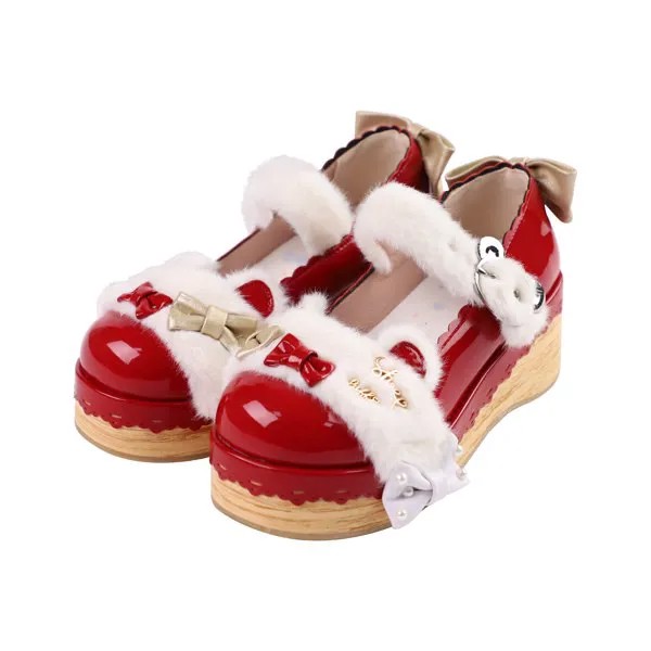 Женские сандалии в стиле «лолита», туфли на платформе и среднем каблуке, криперы, японские сандалии в стиле Харадзюку для девочек карамельн...