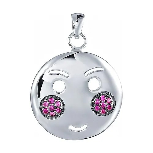 Подвеска с фианитами из серебра SP28058-PD-002-WG JV