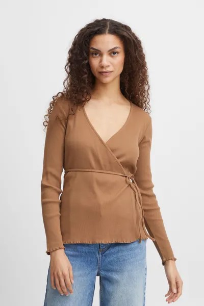 Лонгслив b.young BYRAMSEY WRAP TSHIRT 20812838, коричневый