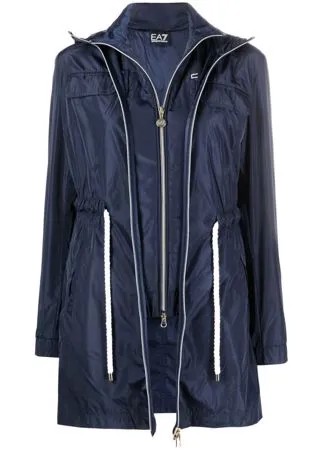 Ea7 Emporio Armani парка с капюшоном и логотипом