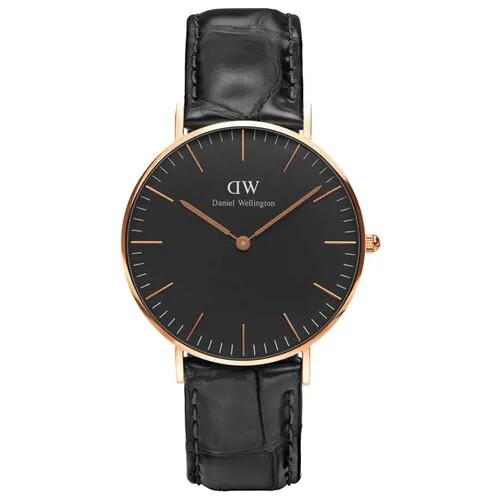 Наручные часы Daniel Wellington, черный, золотой