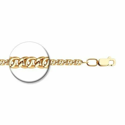 Цепь The Jeweller, серебро, 925 проба, золочение, длина 60 см, средний вес 14.47 г, золотой