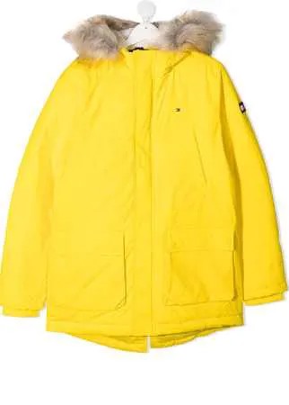 Tommy Hilfiger Junior утепленная парка с мехом