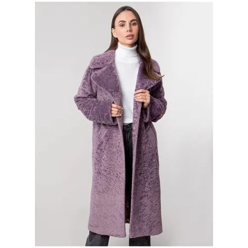 Пальто полушерстяное 135, idekka, размер 44, лиловый
