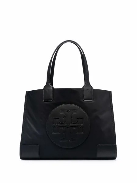 Tory Burch Ella logo-patch leather tote bag