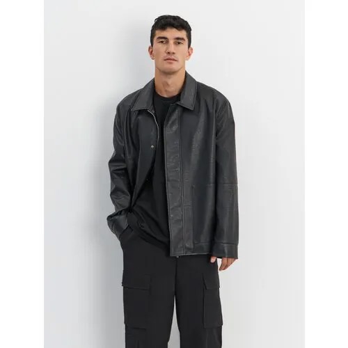 Куртка GATE31, демисезон/лето, силуэт прямой, карманы, размер M, черный