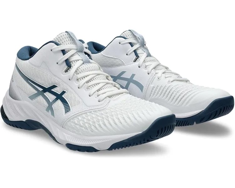 Кроссовки ASICS Netburner Ballistic FF MT 3 Volleyball Shoe, цвет White/Vintage Indigo