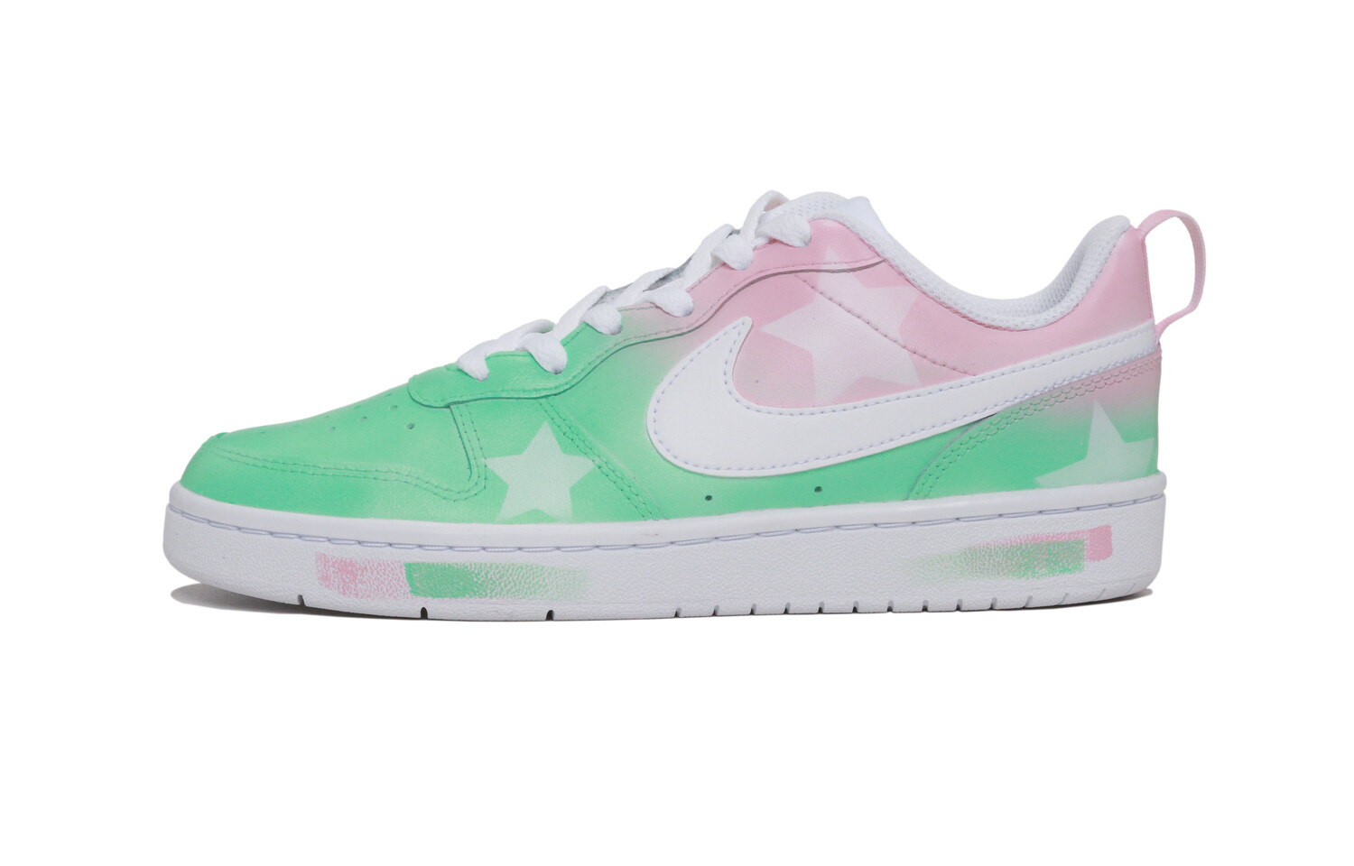 Кроссовки Nike Court Borough Skateboarding Shoes Women's Low-top Green/Pink, светло-зеленый