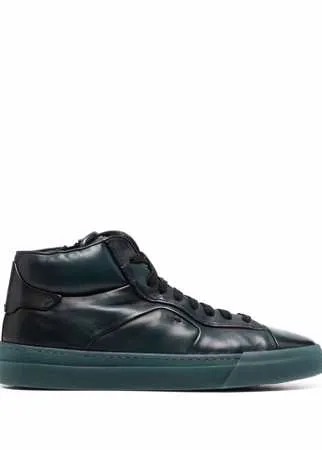 Santoni высокие кеды со вставками