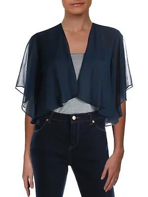 Женская темно-синяя прозрачная куртка из мягкого материала с рукавами 3/4 SLNY 8