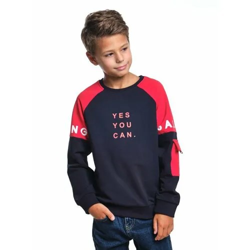 Свитшот Mini Maxi, размер 122, красный, синий