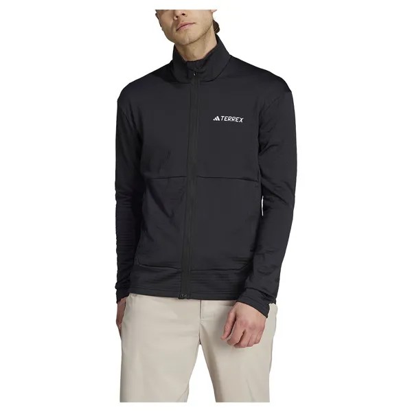 Толстовка на молнии adidas Terrex Multi Light Fleece, черный